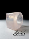 One-piece pink quartz ring