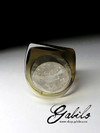 One-piece ring from rauchtopaz