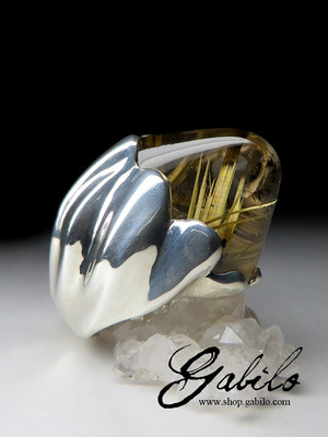 Reserved: Rutilated quartz silver ring
