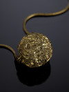 Pendant with a pyrite rose on a bronze cord
