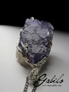 Silver pendant with fluorite