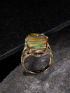 Dune - Boulder opal yellow gold ring