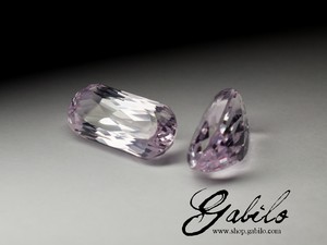 Kunzite pair 17х26 fantasy cut 53.20 carats