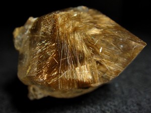 Rutilated quartz mineral specimens
