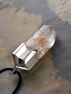 Topaz crystal silver necklace 