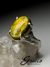 Silver ring with landscape jasper