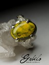 Silver ring with landscape jasper