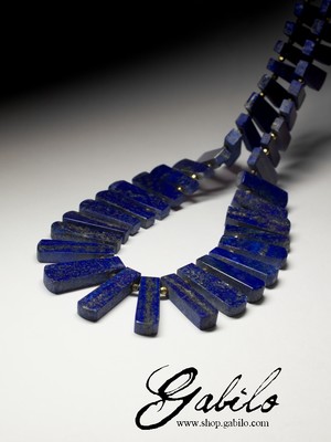 Necklace from lapis lazuli