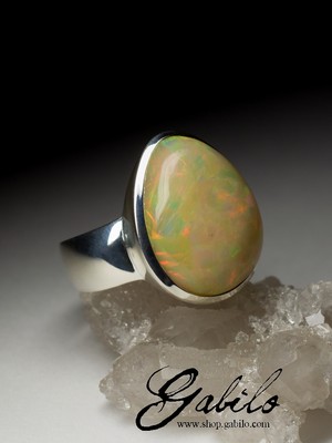 Big Opal Silver Ring code 7250