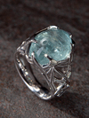 Aquamarine silver ring
