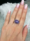 Ring with Charoite in silver