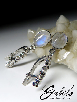 Adularia Moonstone Silver Earrings