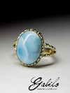 Ring with a larimar in gold