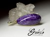 Gold pendant with charoite first grade