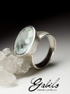 Men's aquamarine silver ring