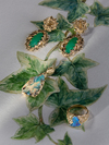 Ivy gold earrings with chrysoprase