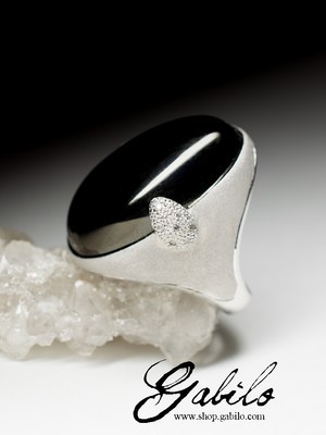 Ring with a diver in silver