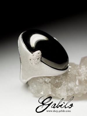 Ring with a diver in silver
