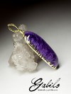 Gold Pendant with Charoite First Class