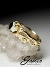 Gold ring with pyrite
