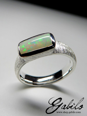 Opal Silver Ring