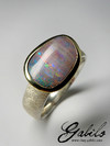 Boulder opal silver ring