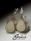 Earrings with quartz in silver