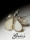 Earrings with quartz in silver