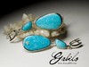 Large earrings with turquoise in silver
