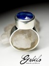 Men's silver ring with kyanite