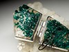 Large silver pendant with dioptase