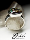 Silver ring with opal shake