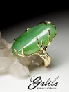 On order: large gold ring with jade