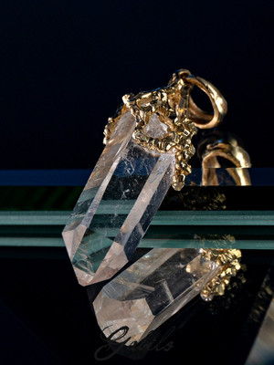 Rock Crystal Gold Pendant 