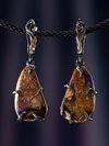 Boulder koroit opal silver earrings