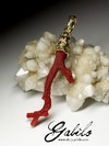 On order: gold pendant with red coral