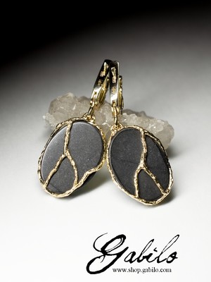 Rare Uvarovite Gold Earrings with gem report MSU