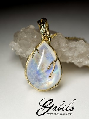 Moonstone Gold Necklace 