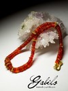 Large beads of fire opal