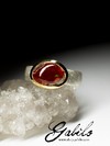 Silver ring with chocolate opal