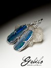 Earrings with opal doublet in silver