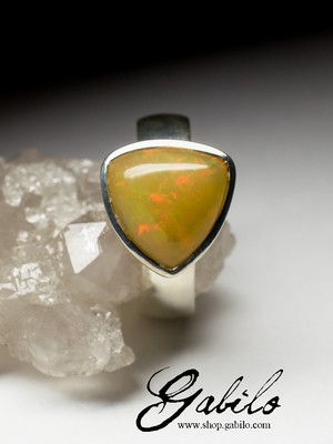 Opal Silver Ring