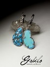 Silver earrings with turquoise