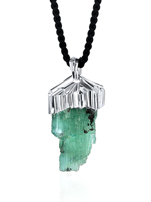 Emerald crystal pendant