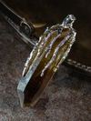 Large silver pendant with citrine crystal