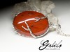 Silver pendant with red jasper