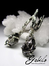 Meteorite silver earrings