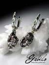 Meteorite silver earrings