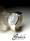 Silver ring with adular