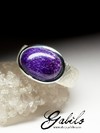 Silver ring with sugilite